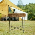 thumbnail image 2 of Mesa auxiliar para acampar kusrkot mesa plegable portátil de ratán, 2 of 8