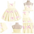 thumbnail image 5 of IBTOM CASTLE Baby Girl Dress Satin Bubble Pink Bow Ruffle Pageant Formal Princess Toddler Girl Fancy Dress Photo Shoot Yellow, 5 of 7