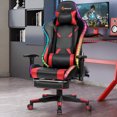 thumbnail image 3 of Goplus Gaming  Recliner Chair w/RGB LED Lights &  Lumbar Support Red, 3 of 12