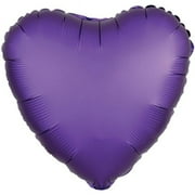 18 in. Purple Royale Heart Satin Luxe HX Balloon