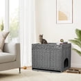 thumbnail image 1 of Mueble para Gato de Mimbre Ratán Tejido a Mano, 1 of 6