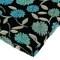 thumbnail image 5 of Jordan Manufacturing 43" x 21" Rockwell Lead Teal Floral Rectangular Outdoor Chair Cushion with Ties and Hanger Loop, 5 of 10