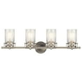 thumbnail image 3 of Kichler Brinley 32.5" 4 Light Brushed Nickel Vanity Light with Clear Glass Shades, 3 of 8