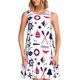 thumbnail image 1 of Easygdp Sailing Marine Travel para Vestido Transpirable de Mujer, Vestido Suelto de Manga Corta con Pliegues y Bolsillos para el Verano, 1 of 6