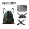 thumbnail image 5 of Drawstring Backpack - Halloween Pumpkin Black Cat A Splash Proof Small Drawstring Gym Bag for Women Men, Cinch Sports String Bag Backpack for Travel Swimming Beach, 5 of 8