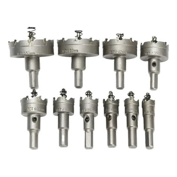 10 Piece Carbide Hole Saw Drill Bit Set
