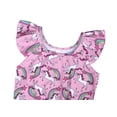 thumbnail image 4 of Jurebecia Girls Unicorn One Piece Two Piece Swimsuit Rainbow Bathing Suits Kids Swimwear Toddlers Tankini, 4 of 5