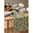 thumbnail image 6 of nqOlkjepod Vintage Orange Green Leaves Table Runner 108 Inches Long Farmhouse Dress Scarves, Farmhouse Botanical Linen Dining Tablerunner for Coffee Table/Kitchen Island/Party Décor, 13" x 108", 6 of 8
