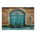 thumbnail image 1 of Venice Cutting Board, Building with Antique Door Entrance City on Water Historical Urban, Decorative Tempered Glass Cutting and Serving Board, Small Size, Cinnamon Sky Blue, by Ambesonne, 1 of 1