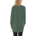 thumbnail image 3 of Womens 2023 Fall Long Sleeve T-Shirts Casual Tunic Tops for Leggings Loose Soft Blouses with Pocket, 3 of 7