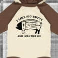 thumbnail image 4 of Inktastic I Like Pig Butts Boys or Girls Long Sleeve Baby Bodysuit, 4 of 5