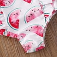 thumbnail image 5 of Styles I Love Baby Toddler Girls Watermelon White Ruffle One-Piece Swimsuit Bathing Suit Beach Swimwear 1-Piece Swimsuit, 18-24 Months, 5 of 5