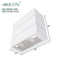 thumbnail image 4 of Akicon 30" Stainless Steel Range Hood, 3 Stacks Modern Box Ducted Kitchen Hood with Powerful Vent Motor, Wall Mount, 30"W*30"H*14"D, Signal White, 4 of 7