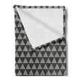 thumbnail image 2 of Geometric Soft Flannel Fleece Blanket, Modernistic Repeating Triangular Pattern with Half Tone Dots Print, Cozy Plush for Indoor and Outdoor Use, 60" x 80", Charcoal Grey and Ivory, by Ambesonne, 2 of 5