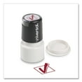 thumbnail image 5 of (2 pack) Pre-Inked/Re-Inkable Check Mark Round Message Stamp - Red, 5 of 6