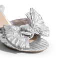 thumbnail image 2 of Sandalias de Tacón con Moño para Mujer DREAM PAIRS Plata Tacón de 7.5 cm, 2 of 7