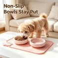 thumbnail image 4 of Silicone Pet Feeding Mat for Dogs and Cats, Non Dog Bowl Mat with Raised Edge Lip, Waterproof Placemat for Floor Carpet, Spill Proof Dishwasher Safe Tray for Pet Food Water 18.7x13.5Inch, 4 of 6