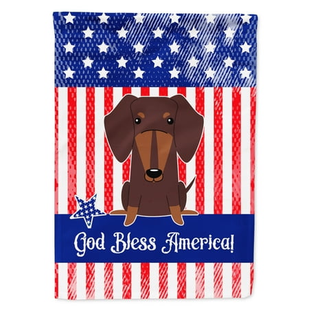 Carolines Treasures BB3126GF Patriotic USA Dachshund Chocolate Flag Garden Size   Small  multicolor