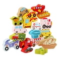 thumbnail image 2 of Bloque de apilamiento de equilibrio de madera, Habilidades motoras finas, Juego de equilibrio, Equilibrio de coordinación mano-ojo de construcción y Transporte CUTICAT Bloque de apilamiento, 2 of 8