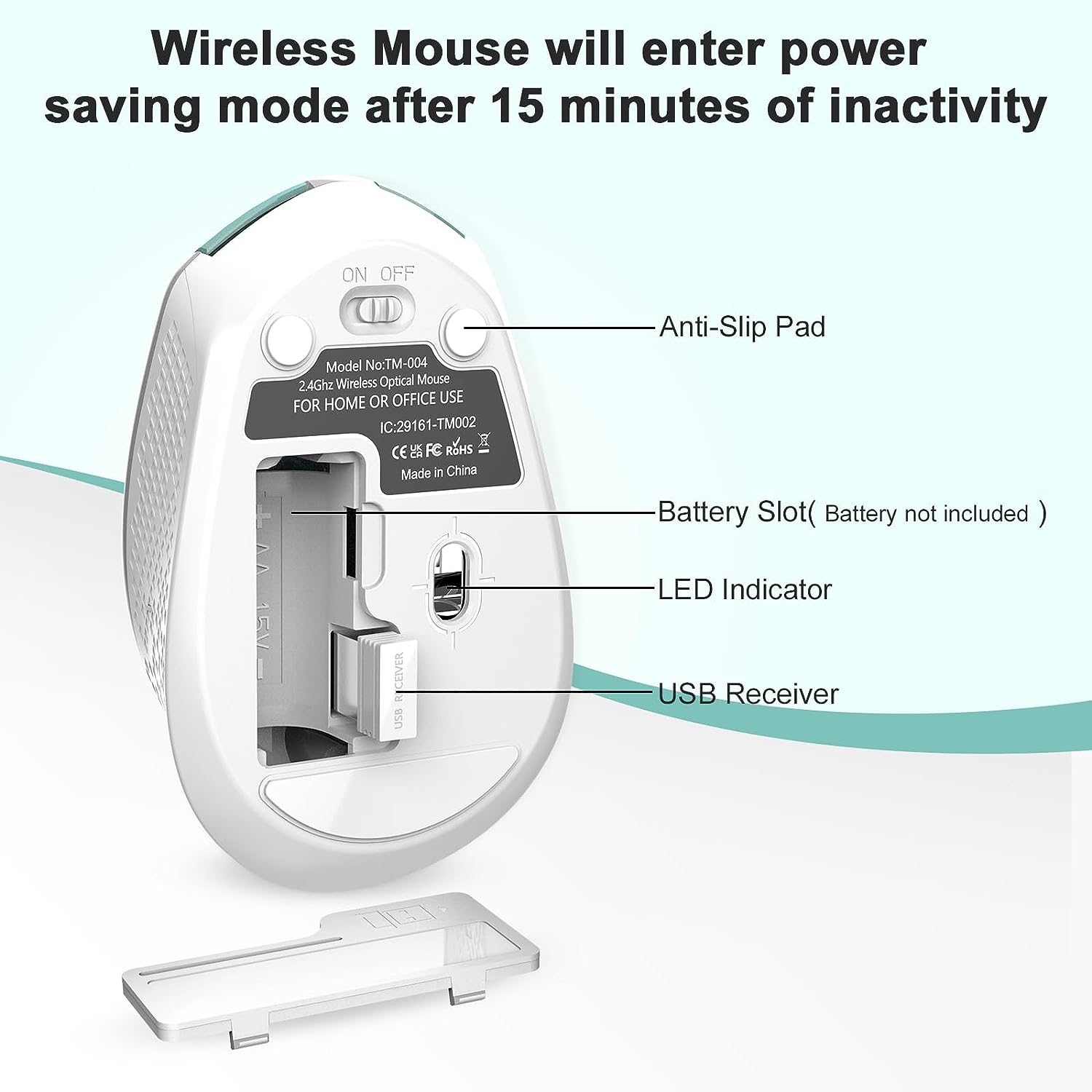 RaceGT Wireless Ergonomic Optical Mouse Blue photo 6