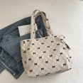 thumbnail image 3 of Bolso Transporte Mano Pana para Mujer Al Aire Libre Con Patrón Lazo, 3 of 9