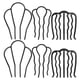 thumbnail image 1 of 6 peines laterales de metal para el cabello, horquillas, horquillas, moños, peines en forma de U para peinados vintage, accesorios para cabello fino combinado, 1 of 7