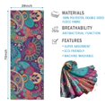 thumbnail image 2 of Purple Pioneer Flower and Paisley Pattern Hot Yoga Mat Towel Non Slip for Hot Yoga - Quick-Drying Yoga Mat Cover with 4 Corner Pockets with Travel Bag - Hot Yoga Towel Non Slip 74"x26", 2 of 6