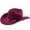 Z25-Wine, variant on Men and Women's Classic Western Rolled-up Vegan Suede Decent Adjustable Drawstring Cowboy Cowgirl Hat Halloween Accessory