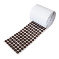 thumbnail image 1 of Paquete de 1000 almohadillas de fieltro autoadhesivas Rok Hardware resistentes de 3/8"" (9,5 mm) de diámetro para muebles/gabinetes, 1/8"" (3 mm) de altura, redondas, color marrón - ROKFELTP38BRN, 1 of 5