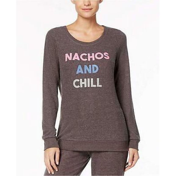 Jenni by Jennifer Moore Womens Graphic Print Pajama Top Only,1-Piece, X-Large, Nachos N Chill