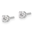 thumbnail image 2 of 14k White Gold .30ct. Diamond Stud Push On Earrings, 2 of 7
