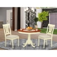thumbnail image 2 of East West Furniture Hartland 3-piece Dining Set with Fabric Chairs in Cherry, 2 of 6