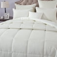 thumbnail image 6 of DaDa Bedding Dreamy Soft Velvet Ivory White Plush Velour Tufted Quilted Comforter Set (JHW861), 6 of 8