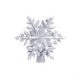 thumbnail image 1 of Christmas Tree Topper Lighted with LED Rotating Silver Snowflake Decorations Projector Silver Snow Tree Topper Night Light Projector for Indoor Outdoor Christmas Tree Decorations, 1 of 7