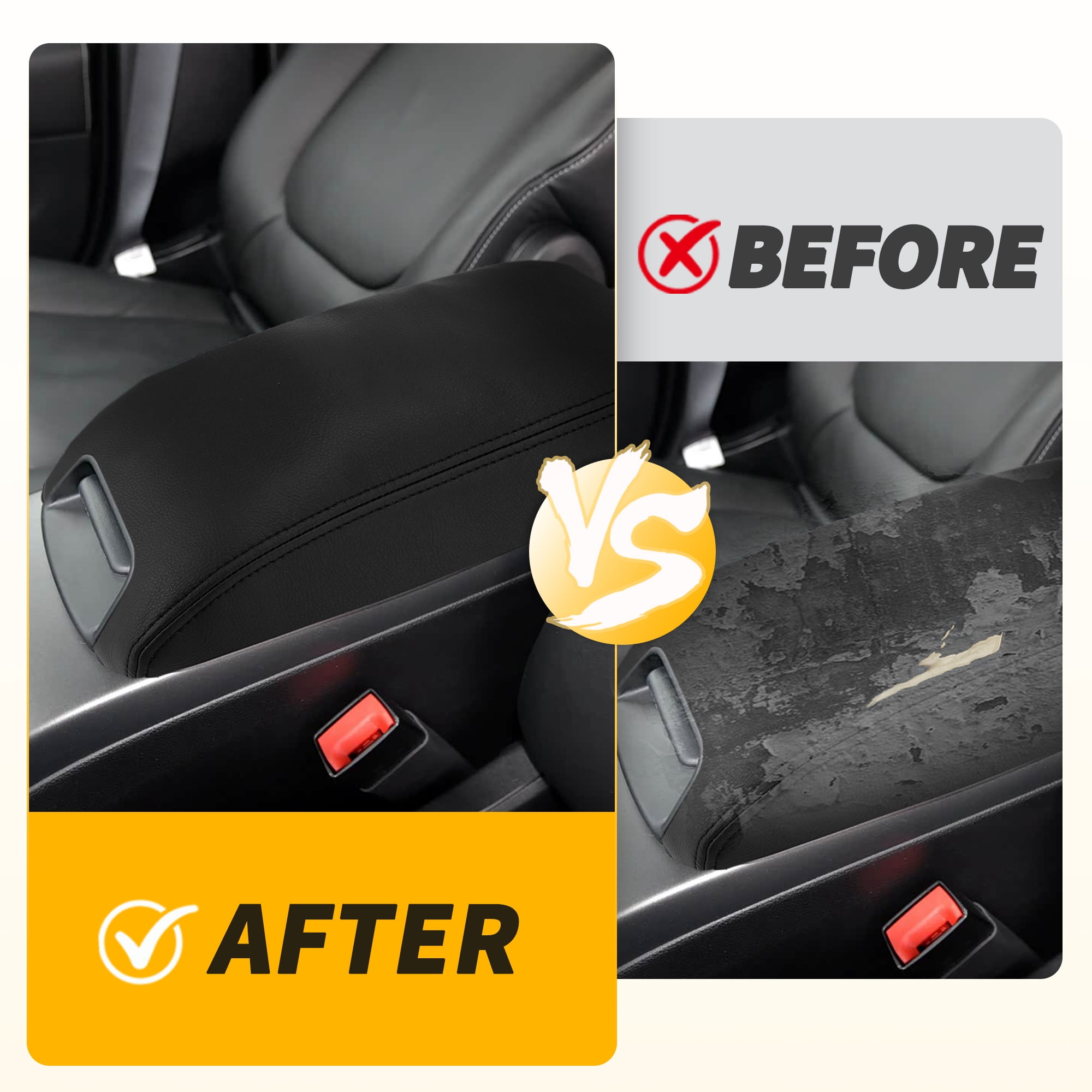 Unique Bargains 1pc Console Armrest Cover Black for Dodge Journey 2011-2020