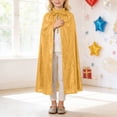 thumbnail image 4 of AWZXDE Girls Glitter Lace Cape Shawl Wrap Party Dress Up Fairy Tale For Kids Women Shoulder Wrap Shawl Gold,100, 4 of 9