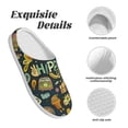 thumbnail image 5 of Haiem Colorful Hippie Print Women's Fuzzy Memory Foam House Slipper Cozy Home Footwear Non-slip Winter Slippers-42/43, 5 of 7