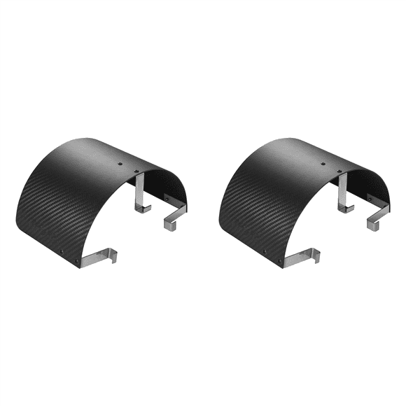 2X Car Cold Air Intake Cone Sport Air Filter Cover Motion Air Filter Cover Heat Shield Carbon Fiber