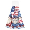 thumbnail image 7 of Haosy 2 Pack Kitchen Wash Cloths with Hanging Loops Absorbent Absorbent Quick Drying Hand Towels, Gnomes with Usa Flag, 7 of 7