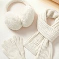 thumbnail image 7 of Sentuca Kids Winter Hat Scarf Gloves Set, Earmuffs Knit Long Scarf Full Finger Gloves Daily Outdoor Travel Accessories for Boys Girls Size 3-12Y, 7 of 7