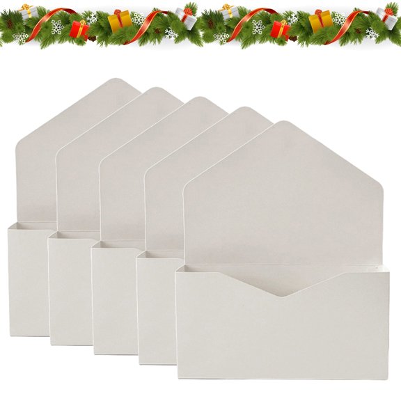 DIY Flower Bouquet Box Kit 5-Pack Envelope Gift Box for Surprise Birthday Christmas Present Florist Style at Home(White)