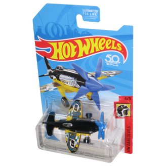 Hot Wheels HW Race Team 3/10 (2017) White & Blue Mad Propz Plane