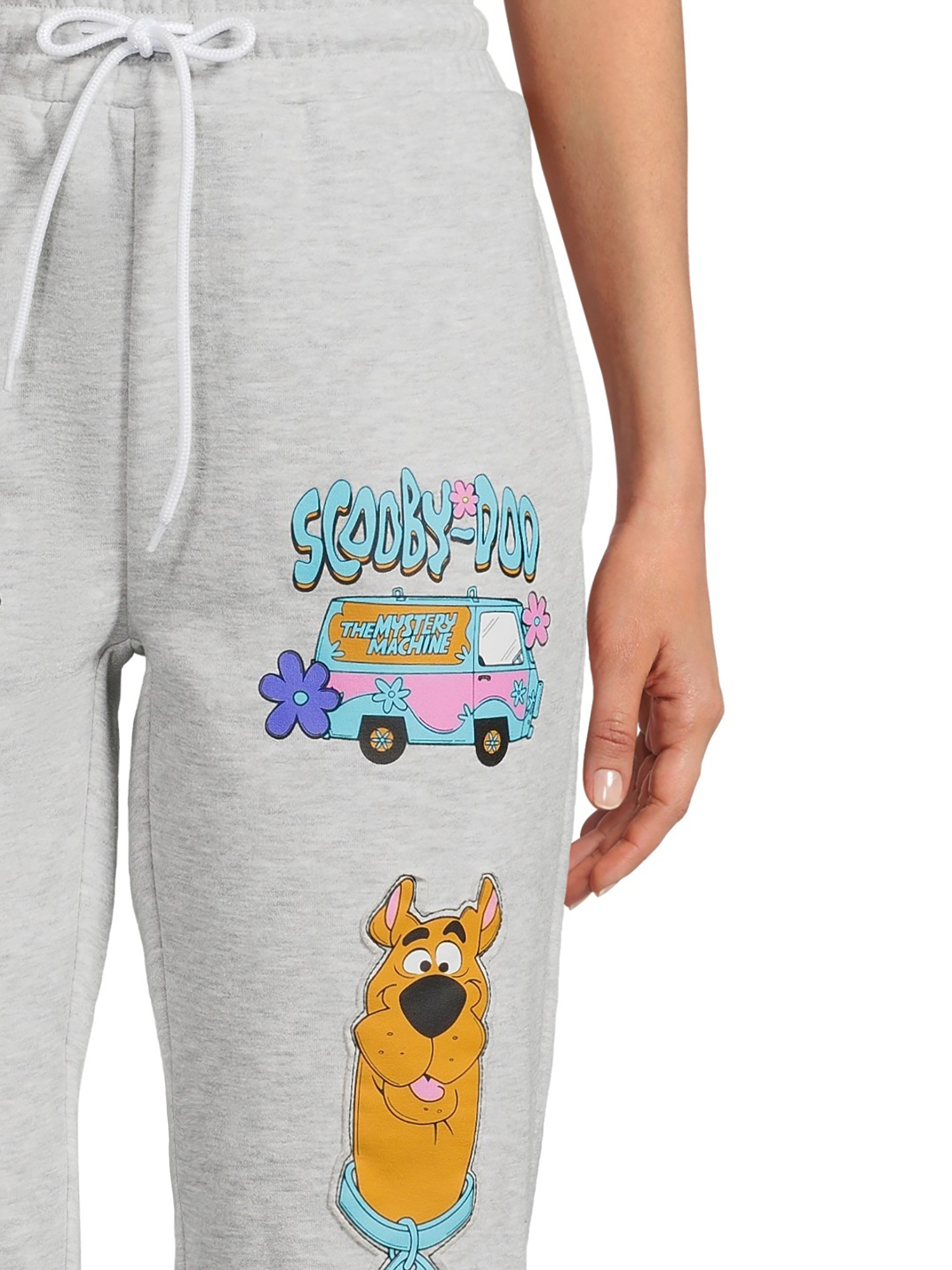 Scooby-Doo Juniors Graphic Patches Jogger Pants, 28” Inseam, XS-XXXL
