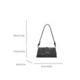 thumbnail image 4 of Women's Black Suede Shoulder Bag, Vintage Underarm Handbag with Knot Strap, Flap Closure Purse, Classic Evening Bag, 4 of 7