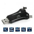 thumbnail image 1 of 4-in-1 Otg Card Reader Universal Multi-functional Mobile Phone Tf Sd Camera Multi Interface Card Reader (with App) Black with APP, 1 of 1