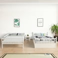 thumbnail image 6 of Giantex Full over Full Bunk Bed Platform Wood Bed Trundle & Ladder Rail, 6 of 7