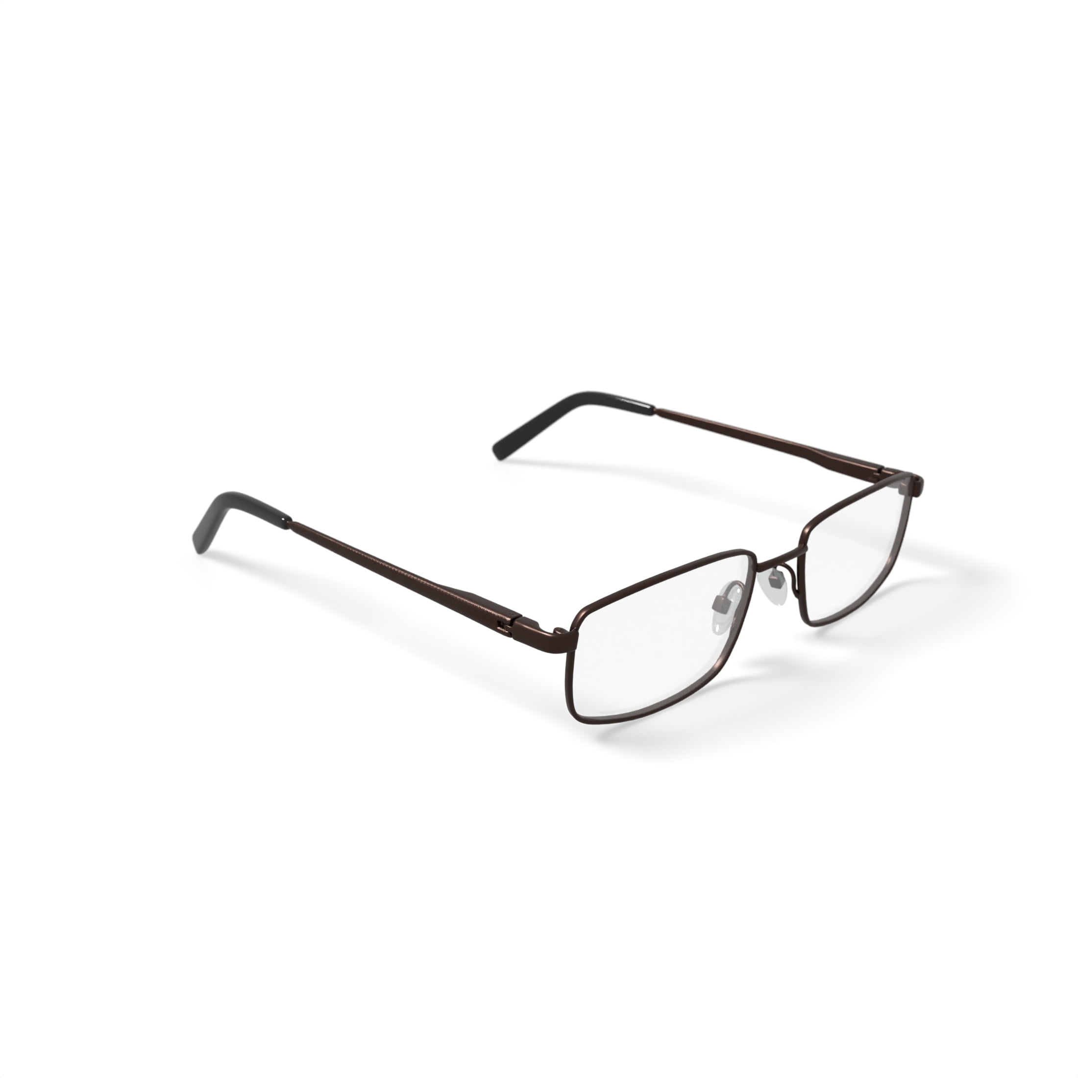 Adolfo Men's Rectangular Prescription Eyeglasses with Case, Bronze