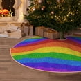thumbnail image 5 of Rateoe Colorful Glitter Rainbow Pattern Christmas Tree Skirt with Ties , Christmas Tree Decorations, Farmhouse Christmas Decor Xmas Holiday Decorations-36", 5 of 6