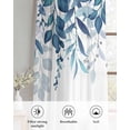 thumbnail image 6 of Blue Leaves Sheer Curtains 84 Inch Length 2 Panels Set for Living Room/Bedroom, Summer Botanical Kitchen Curtains with Grommet Semi-Sheer Curtains Drapes Voile Window Treatments 42"x84"x2, 6 of 7