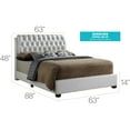thumbnail image 2 of Glory Furniture Marilla Faux Leather Upholstered Queen Bed in White, 2 of 8